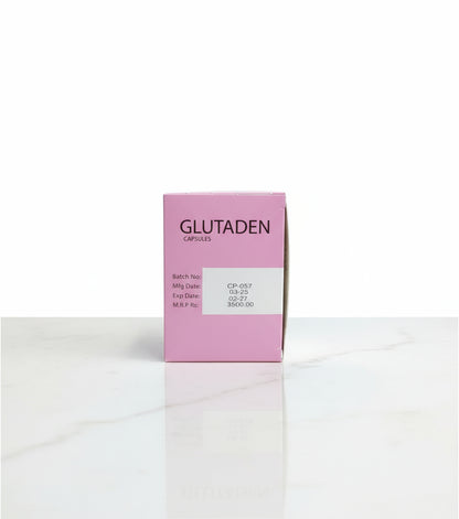 Glutaden Capsules – Skin Whitening & Brightening Formula with Glutathione + Alpha Lipoic Acid – 30 Capsules