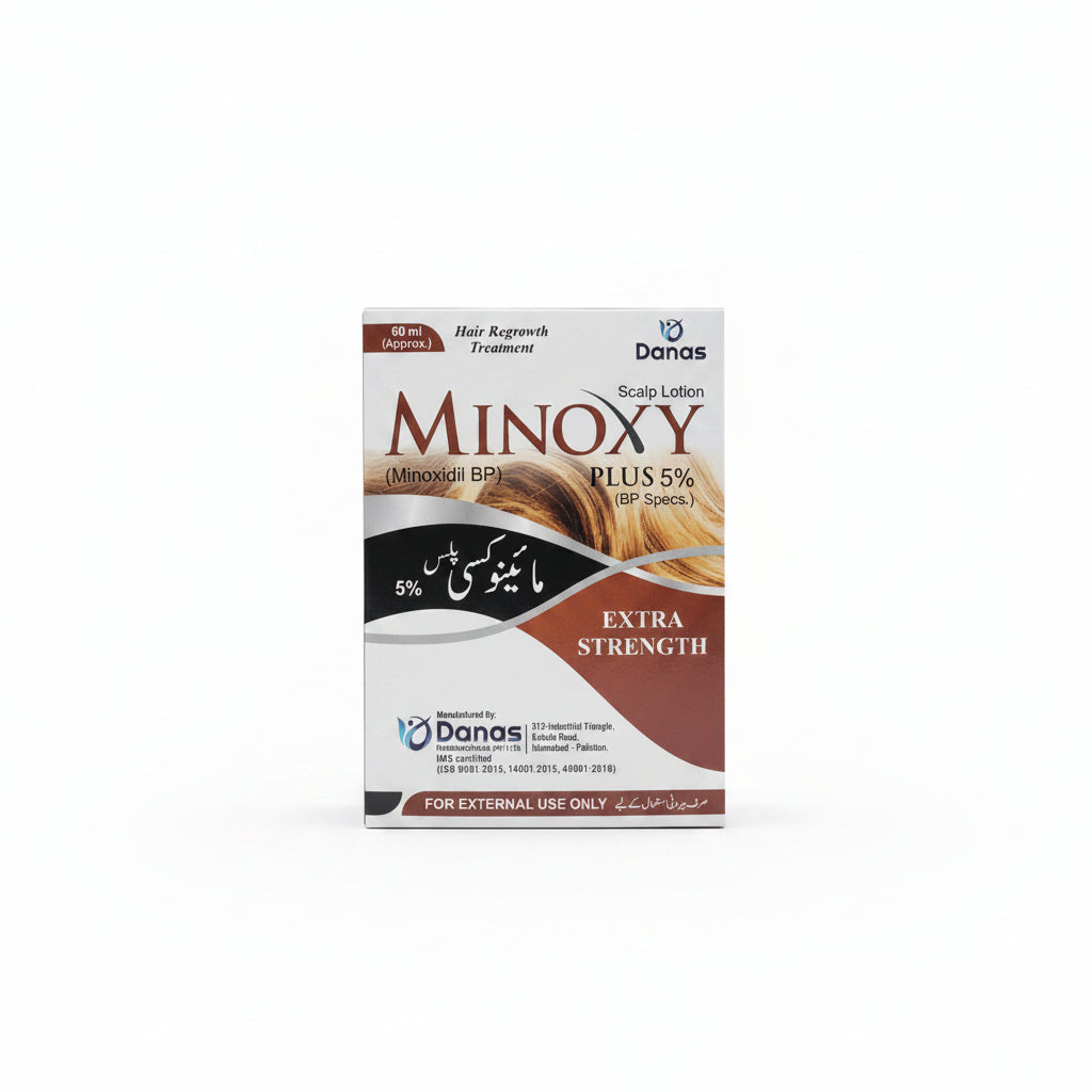 Minoxy Plus 5% Hair growth spray 60ml – Minoxidil Hair Regrowth Treatment for Hair Loss & Baldness - 60ml