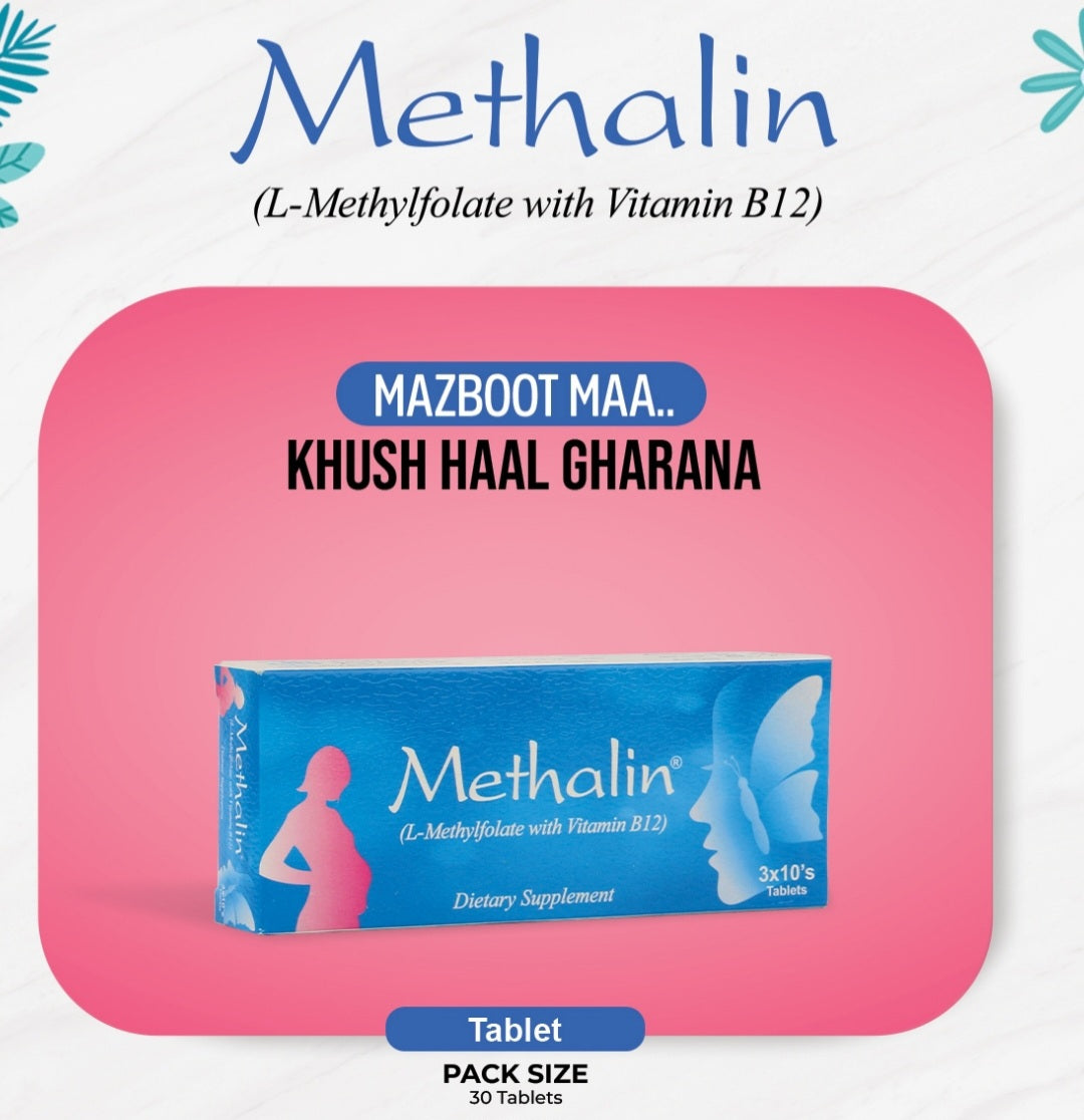 Methalin tablet (L-Methylfolate with Vitamin B12)-30 tablets
