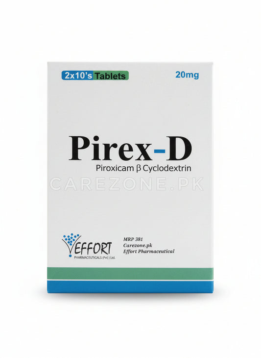 Pirex-D 20mg tablet – (Piroxicam Beta Cyclodextrin)- 20 tablet