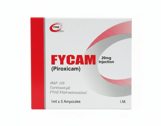 Fycam 20mg Injection (Piroxicam)- NSAID Pain Reliever - 5 Ampoules