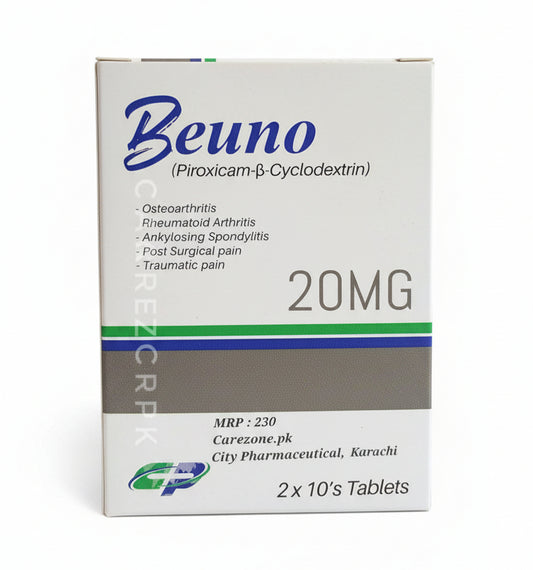 Beuno 20mg Tablets (Piroxicam β-Cyclodextrin) - 2x10's