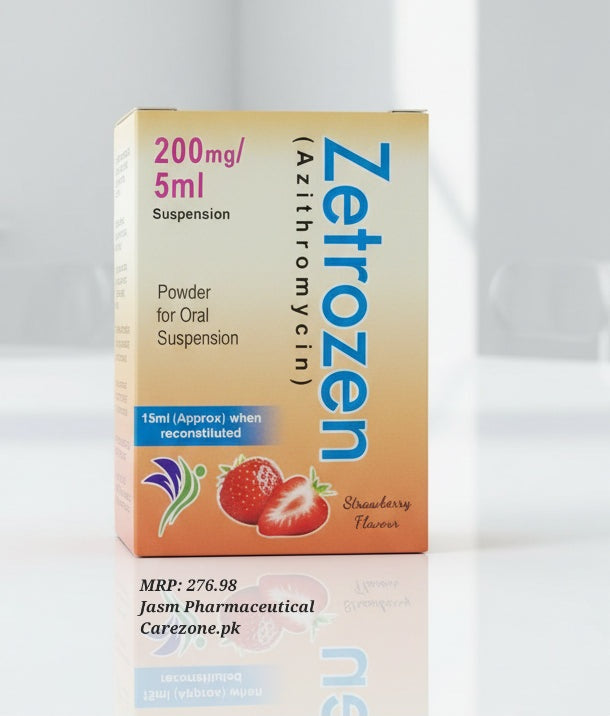 Zetrozen Suspension 200mg/5ml – Azithromycin 15ml | Zetrozen Syrup Price in Pakistan