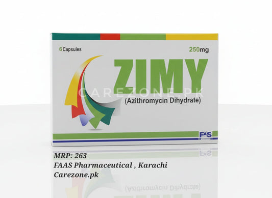 Zimy 250mg Capsules – Azithromycin Dihydrochloride – 6 Capsules | Zimy 250 Price in Pakistan