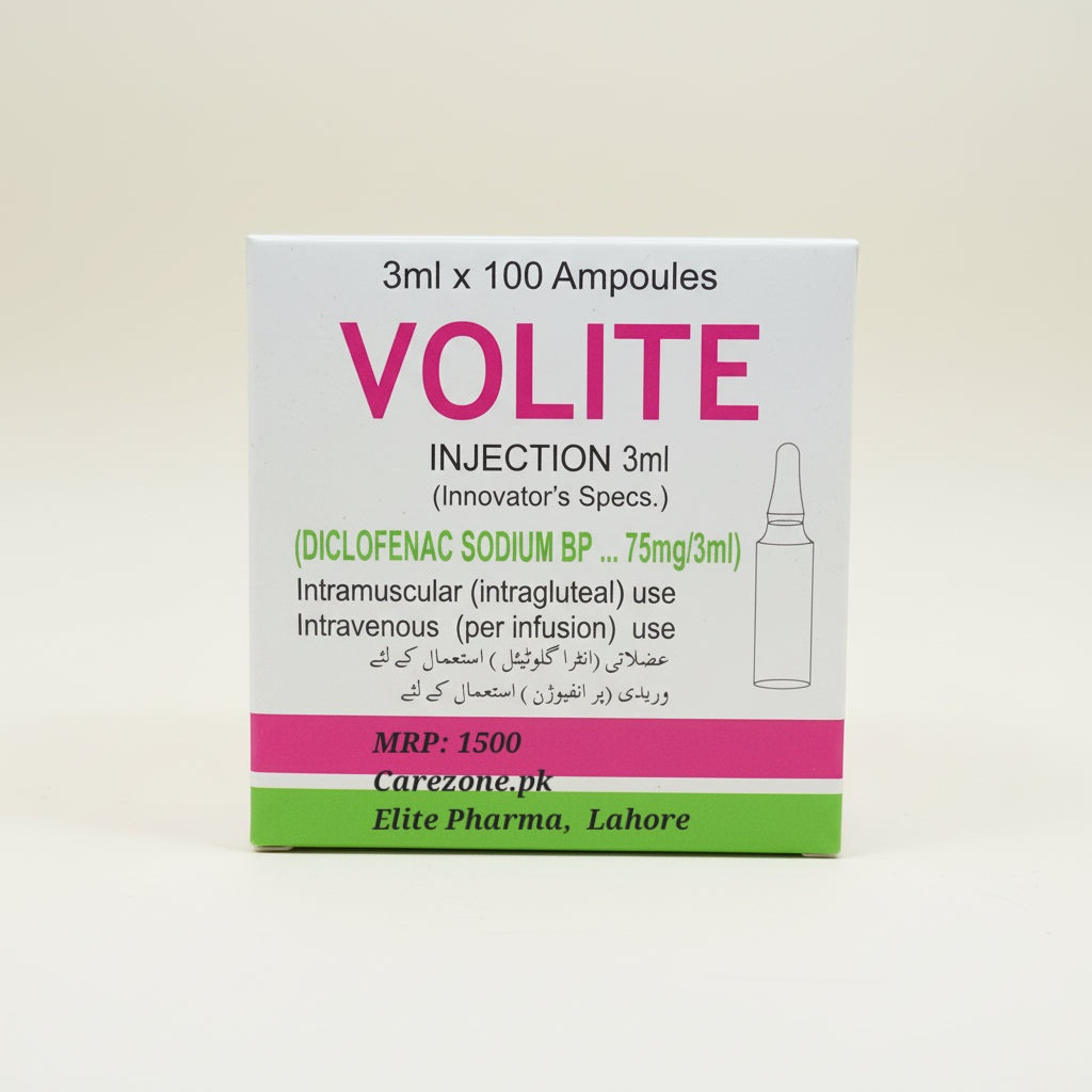 Volite Injection (Diclofenac Sodium 75mg) – I.M Injection | 100 Ampoules
