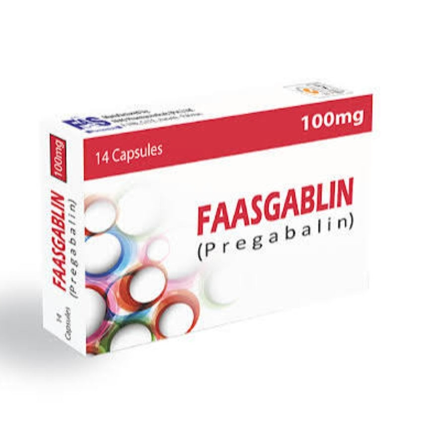 Faasgablin 100mg Capsules (Pregabalin) – 14 Capsules | Nerve Pain & Anxiety Relief