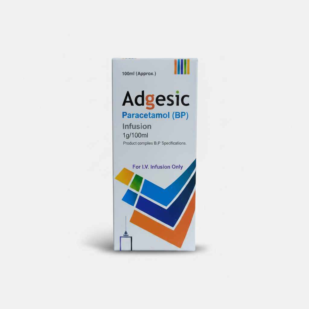 Adgesic 1g/100ml IV Infusion – Paracetamol – Effective for Pain & Fever Relief - Provas Infusion alternative