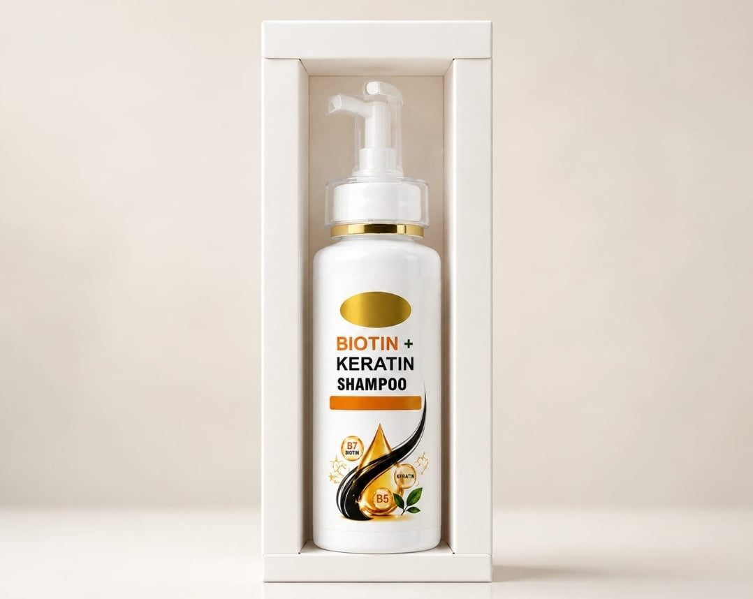 Elysian Biotin & Keratin Onion Shampoo 200ml – Anti-Hairfall Shampoo with Biotin, Keratin, Argan Oil & Vitamin B5 | Strengthens & Nourishes Hair