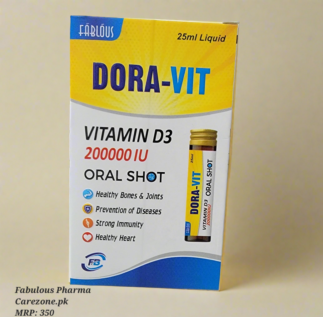 DORA-VIT Oral Shot – Vitamin D3 (Cholecalciferol) 200,000 IU | 25ml Liquid