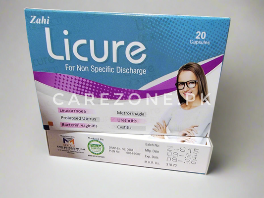 Licure Capsule | Herbal Formula | For Leucorrhea, Vaginitis, Urethritis & Cystitis | 20 Capsules