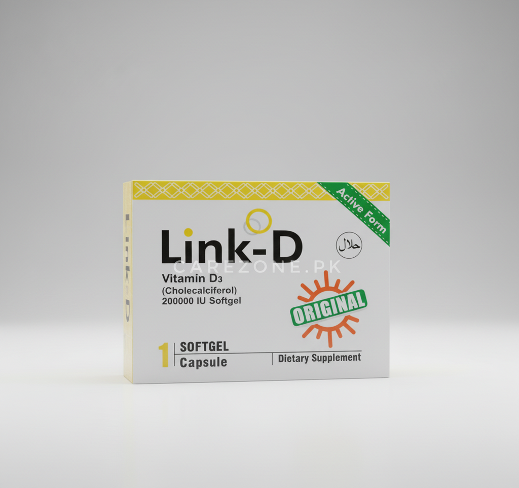 Link-D sofgel capsule Vitamin D3 (Cholecalciferol) 200,000 IU  – Pack of 1
