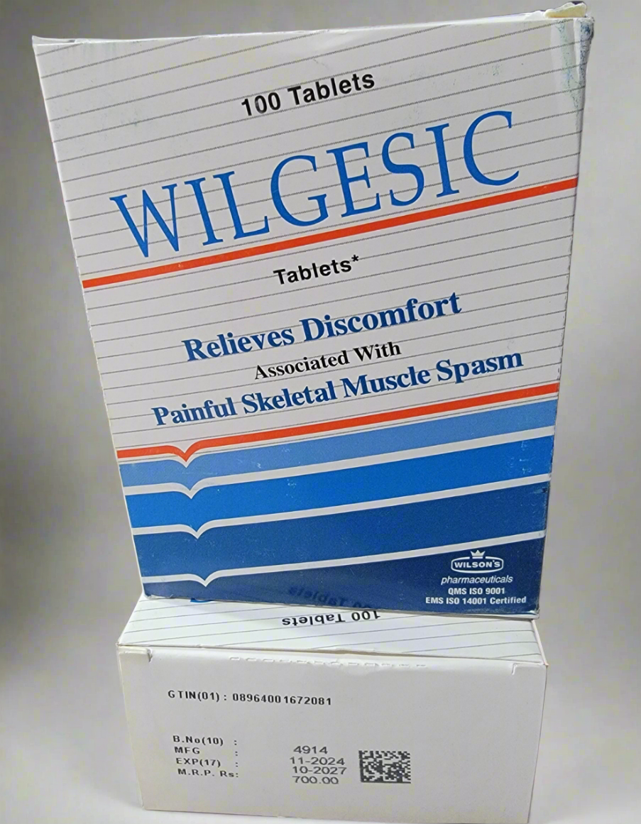 Wilgesic (450/35mg) – 100 Tablets | Pain & Muscle Spasm Relief | Nuberol Forte Alternative