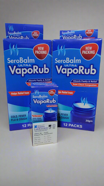 VapoRub Cough Suppressant and Topical Analgesic Medicated Ointment Serobalm ultra
20g