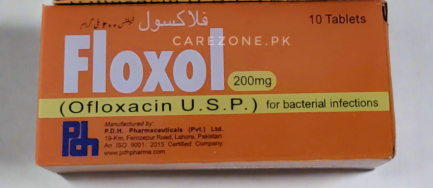 Floxol 200mg Tablets | Ofloxacin | 10 Tablets | Broad-Spectrum Antibiotic for Bacterial Infections