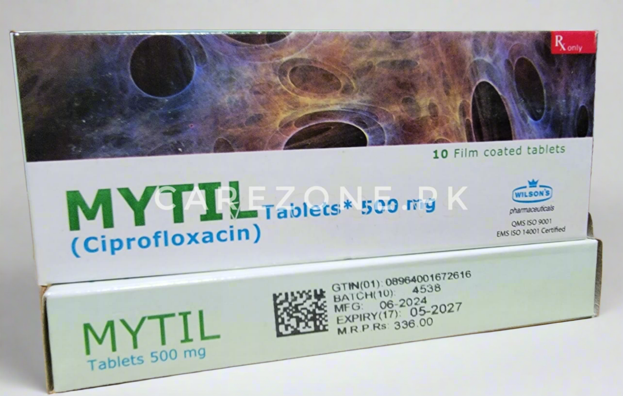 Mytil 500mg Tablets – Ciprofloxacin | Broad-Spectrum Antibiotic | 10 Tablets