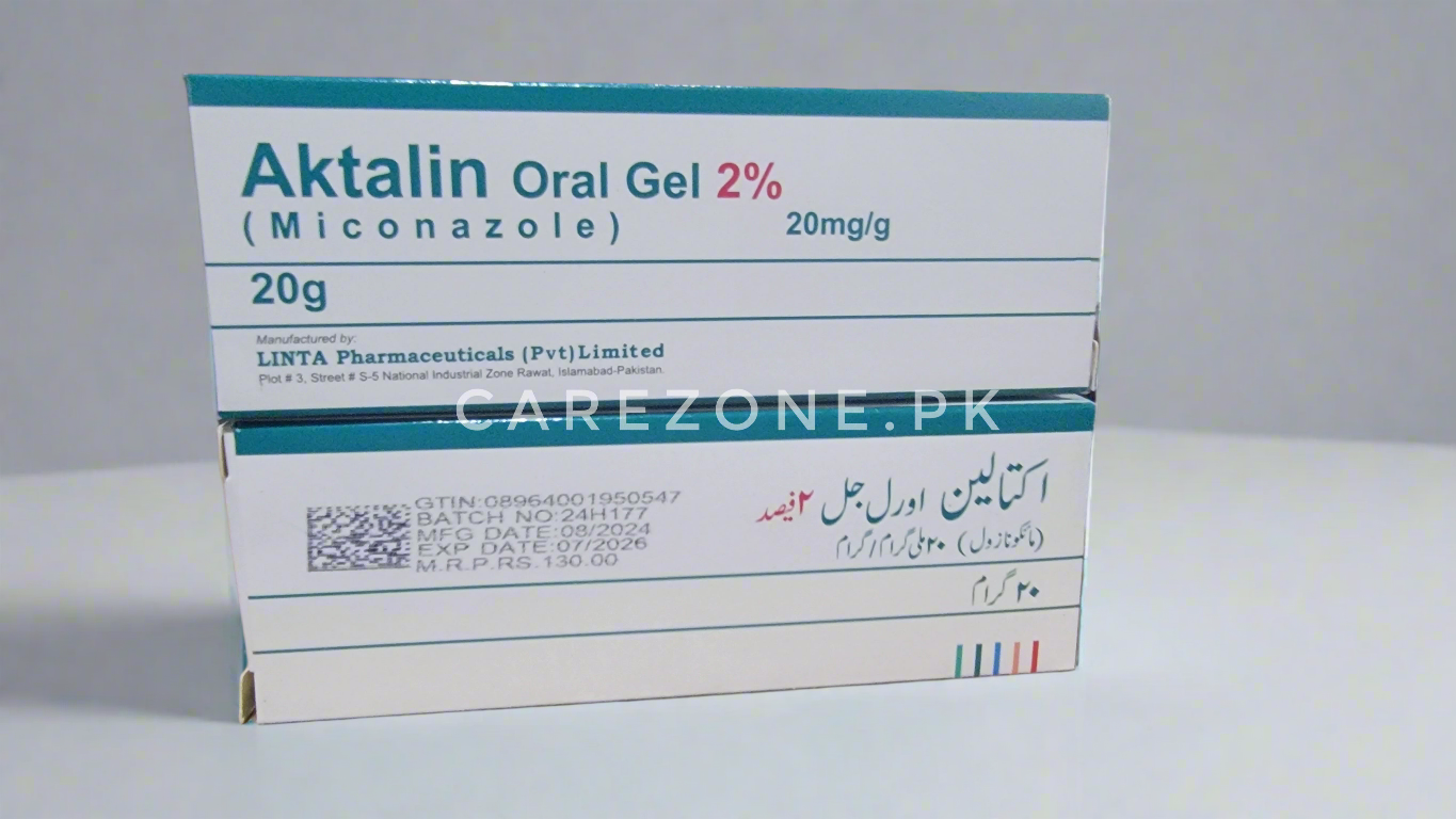 Aktalin Oral Gel 2% (Miconazole) 20g – Antifungal Gel for Mouth Infections