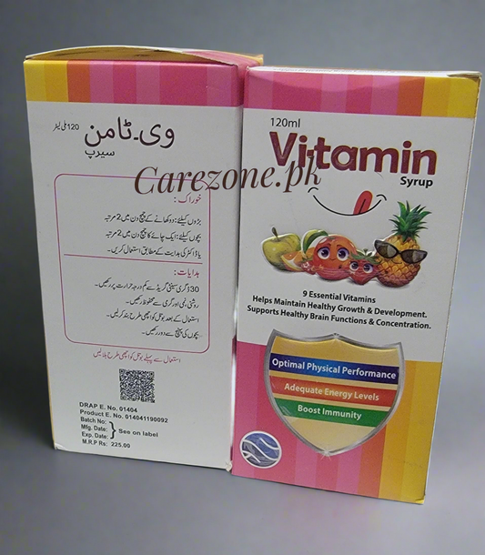 Vitamin Syrup 120ml – 9 Essential Vitamins for Growth, Brain & Immunity