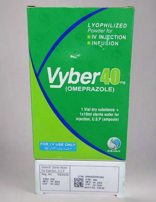 Vyber 40mg Injection (Omeprazole)– IV Use