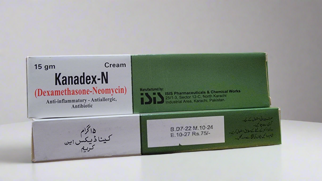 Kanadex-N Cream (Dexamethasone + Neomycin) 15gm- 1 piece