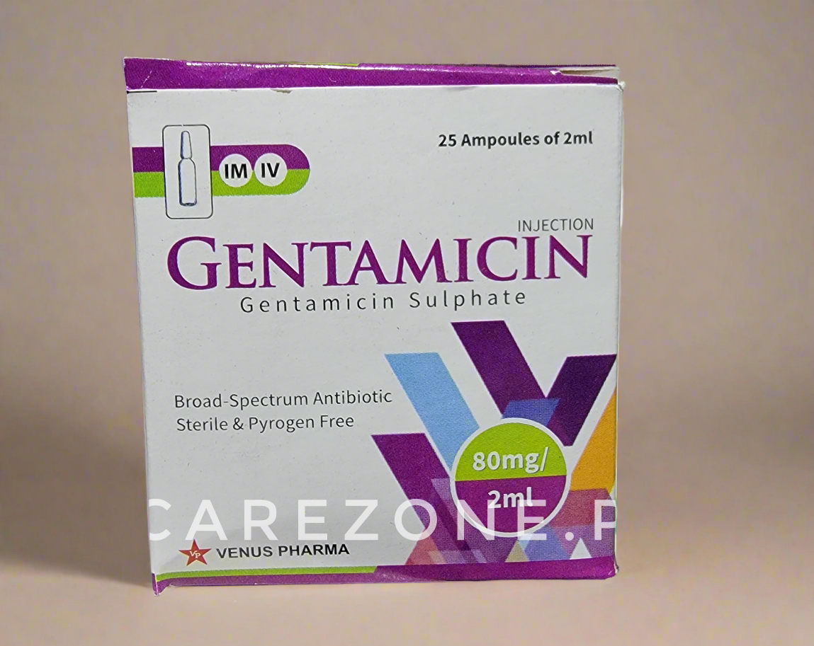 Gentamicin Injection 80mg/2ml | Gentamicin Sulphate | 25 Ampoules | IM/IV | Antibiotic Injection