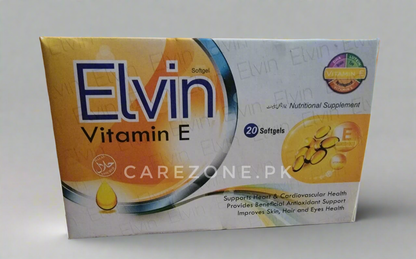 Vitamin E 200I.U Softgel capsule- Elvin capsule- 20's