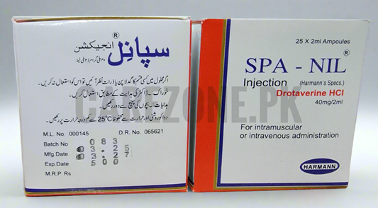 SPA-NIL Injection 40mg/2ml |Drotaverine HCl | 25 x 2ml Ampoules