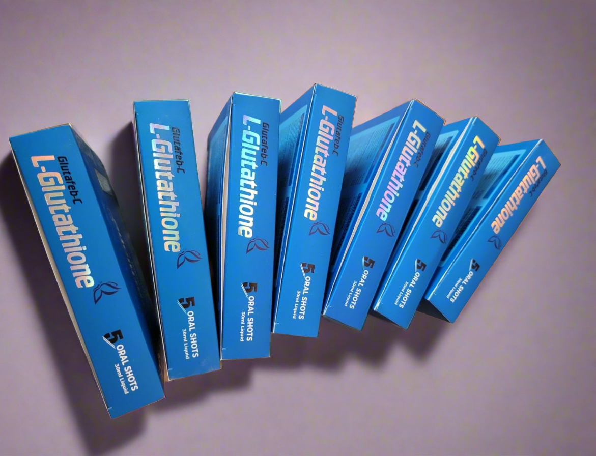 Glutafeb-C Oral shots - Glutathione oral shots (L-Glutathione) Beauty Booster – Pack of 5 Oral Shots – 30ml/Shot