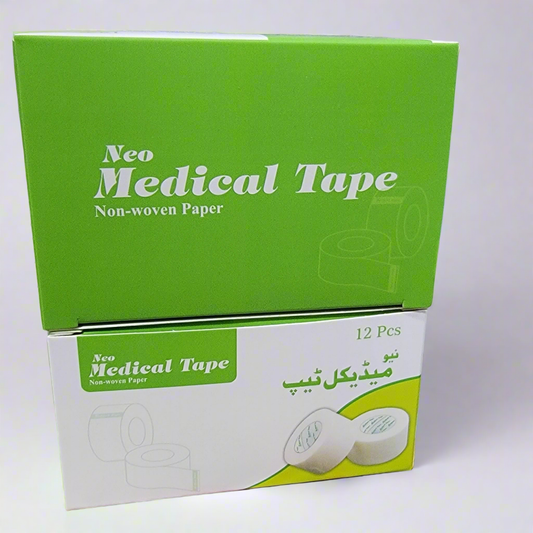 Neo Medical Tape – Non-Woven Paper 1 inch – 12 Rolls | Gentle Adhesive for Medical Use