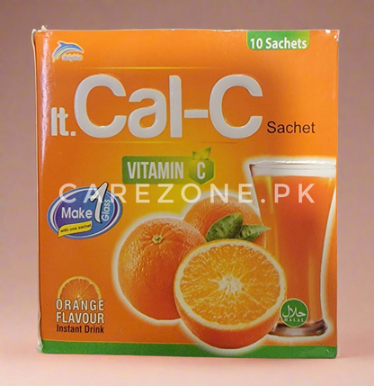 Cal-C Sachet – Calcium Carbonate 200mg + Vitamin C 20mg | 10 Sachets | Bone & Immunity Support