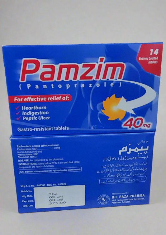 Pamzim 40mg tablets (Pantoprazole)