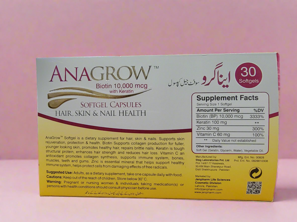 Anagrow Soft Gel Capsules Anti Hair Fall – 30 Capsules