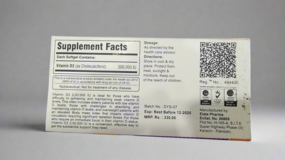 Day D3 Softgel – Vitamin D3 200,000 IU | Pack of 1 Softgel Capsule