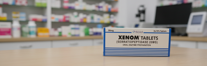 Xenom 20mg Tablet – Serratiopeptidase – 20 Tablets | Danzen DS Alternative | Anti-Inflammatory and pain relief