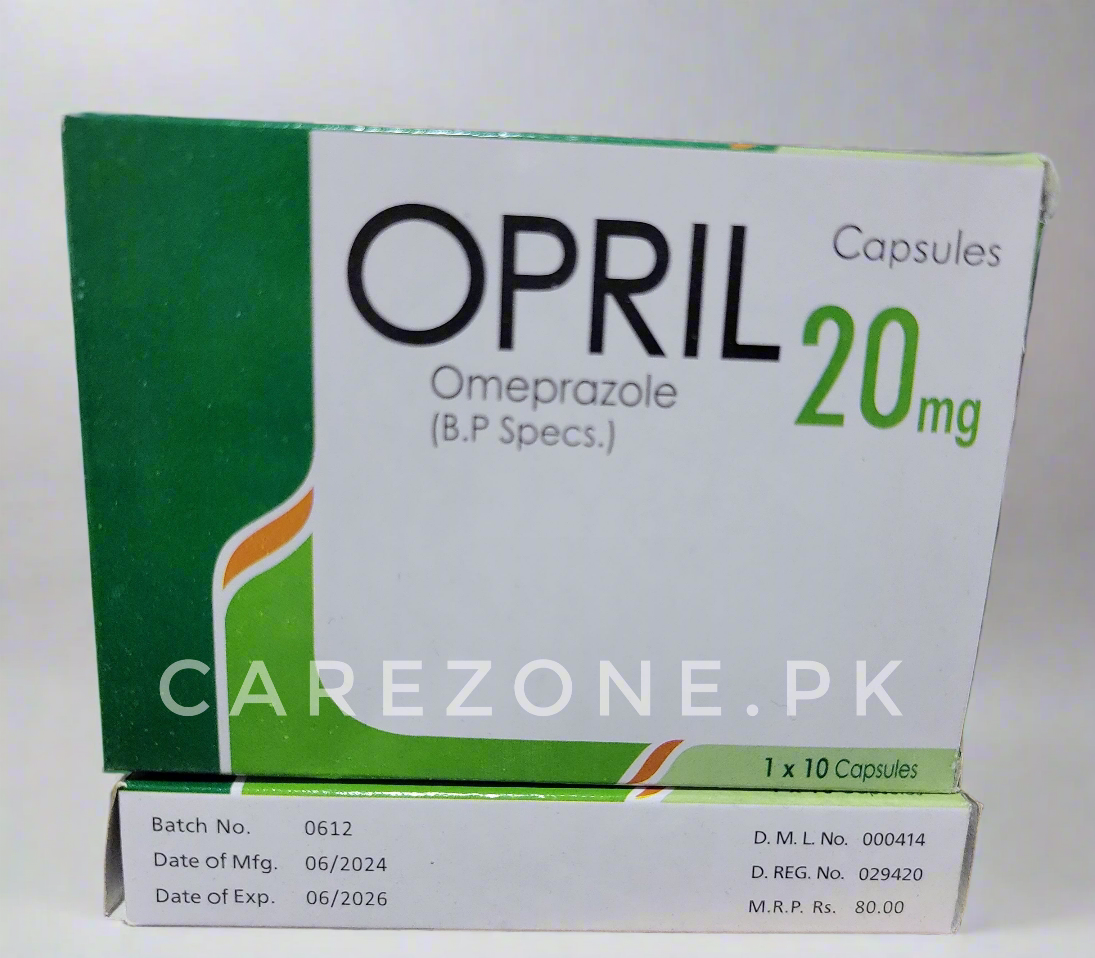 Opril 20mg capsule Omeprazole 20mg 10's capsules