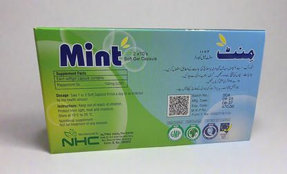 Mint – Peppermint Softgel Capsules- 20 Capsules