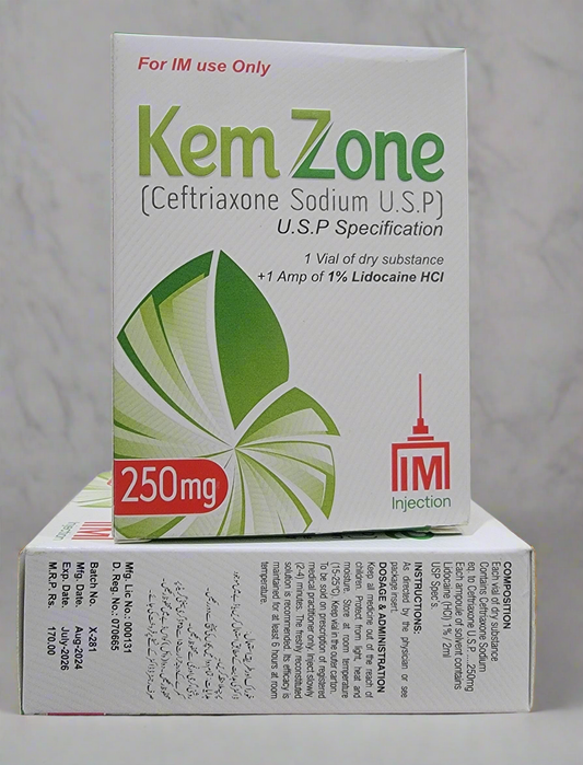 Kemzone 250mg I.M injection (Ceftriaxone)