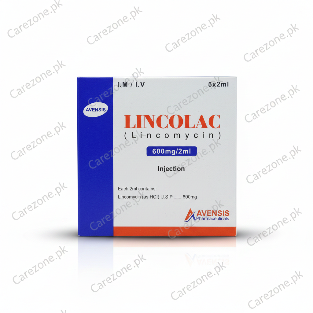 Lincolac Injection | Lincomycin (600mg/2ml)- 5x2ml Vials – Carezone.pk