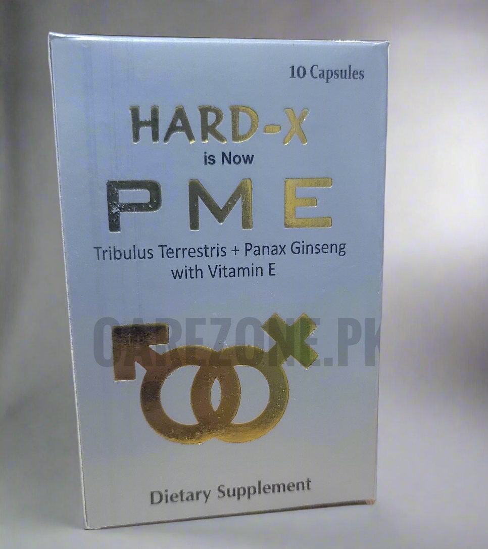 Hard-X Capsules PME – Tribulus Terrestris + Panax Ginseng + Vitamin E - 10 Capsules | For مردانہ طاقت and Energy