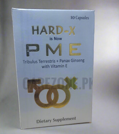 Hard X Capsules – Tribulus Terrestris + Panax Ginseng + Vitamin E - 10 Capsules | For مردانہ طاقت and Energy