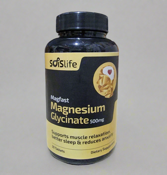 Magfast Tablets – Magnesium Glycinate 500mg | Muscle Relaxation, Sleep & Anxiety Support | 30 Tablets