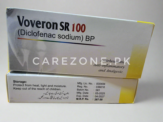 Voveron SR 100 – Diclofenac Sodium BP | Pain Relief, Anti-inflammatory & Analgesic