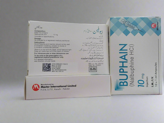 Buphain 10mg Injection | Nalbuphine HCl |10 Ampoule
