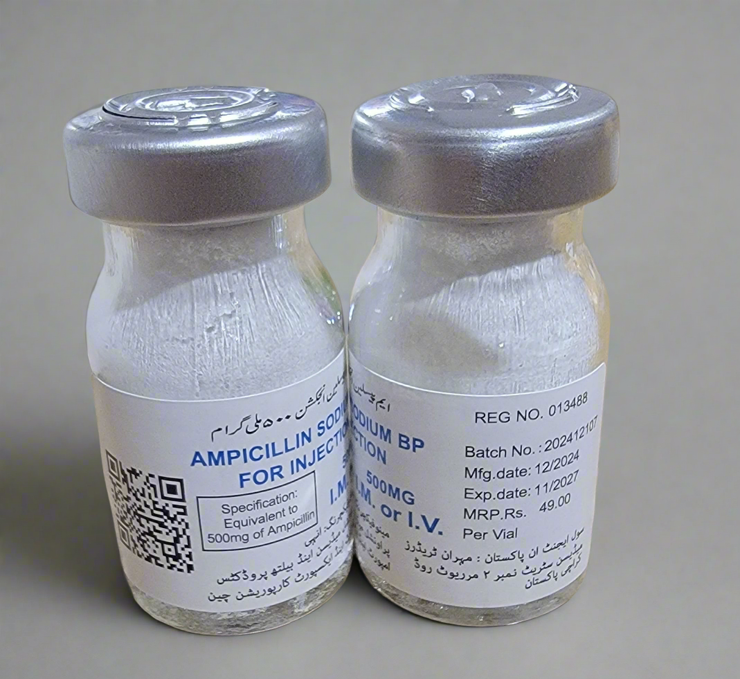 Ampicillin Sodium BP 500mg Injection- 50 vials