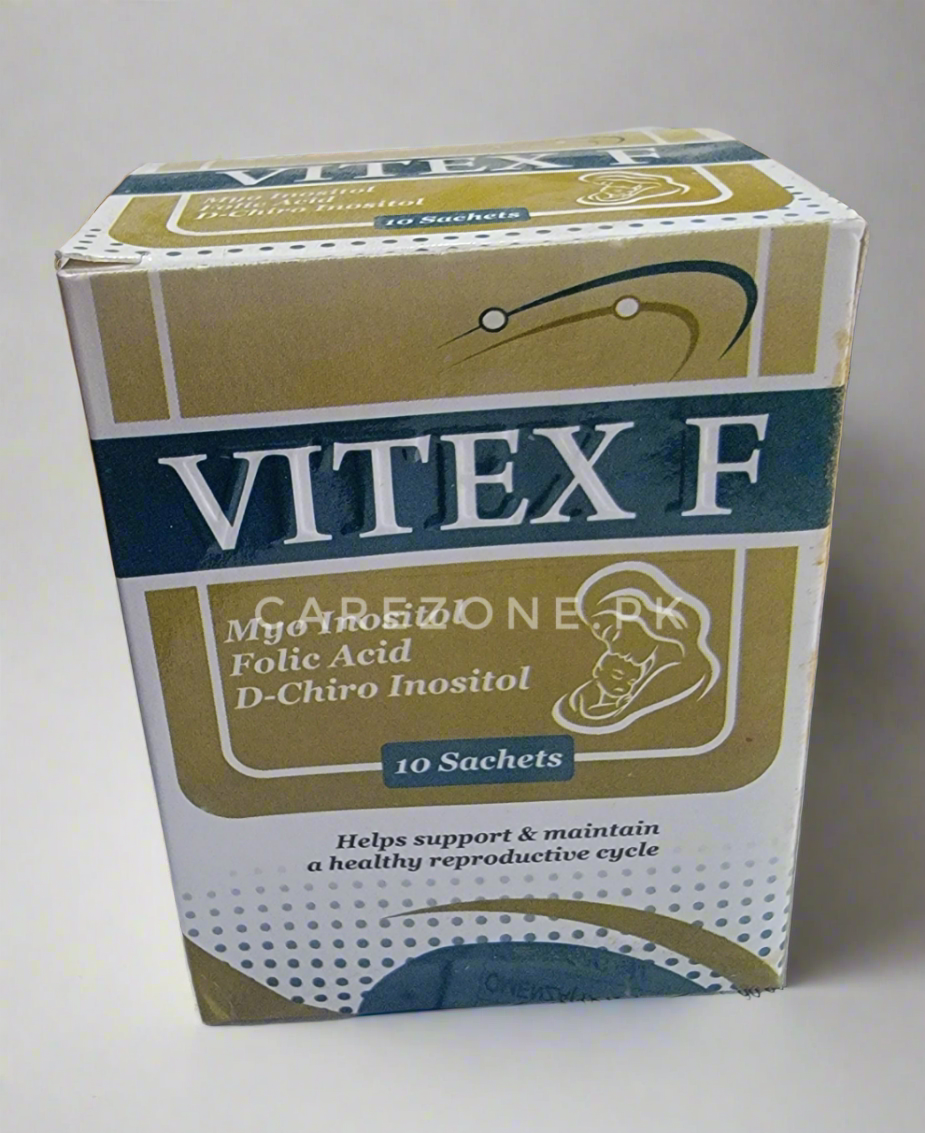 Vitex F Sachet – Myo-Inositol + D-Chiro Inositol + Folic Acid | 10 Sachets | Hormonal & Fertility Support