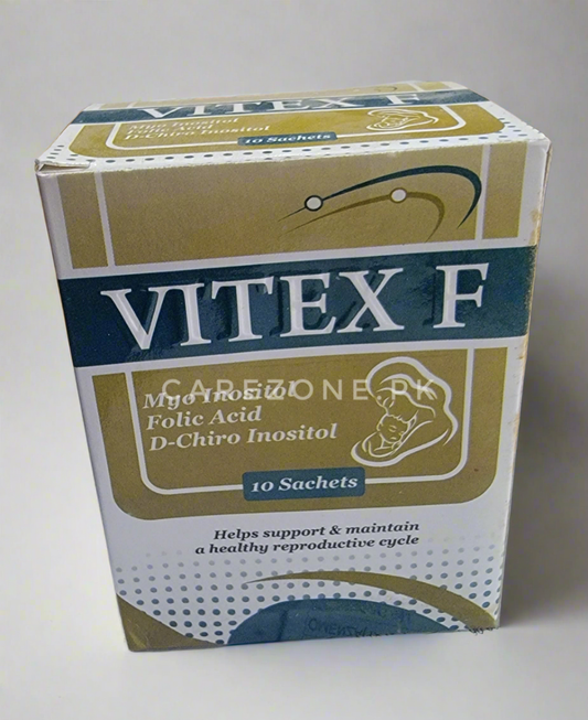 Vitex F Sachet – Myo-Inositol + D-Chiro Inositol + Folic Acid | 10 Sachets | Hormonal & Fertility Support