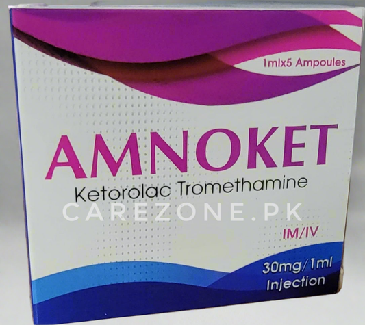 Amnoket Injection | Ketorolac Tromethamine 30mg/ml | 5 Ampoules for IM/IV Use