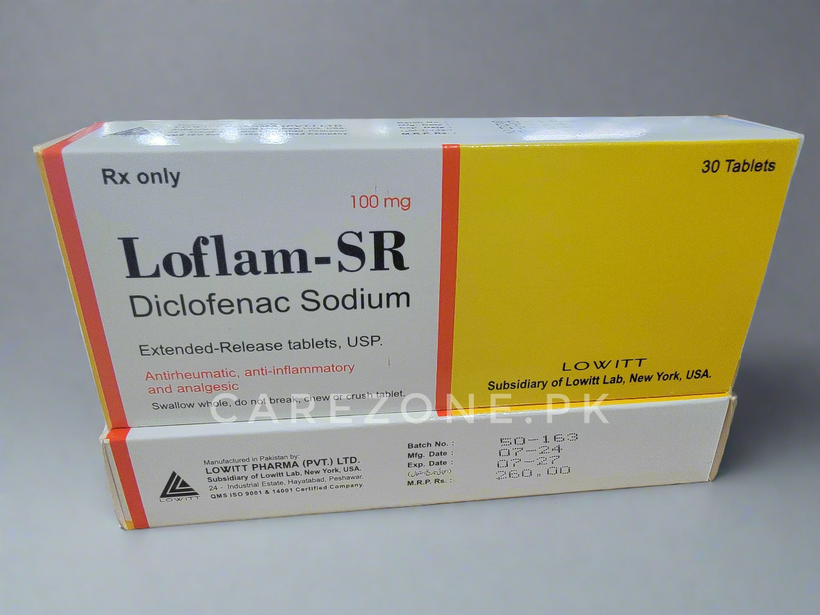 Loflam-SR Diclofenac Sodium 100mg | 30 Tablets