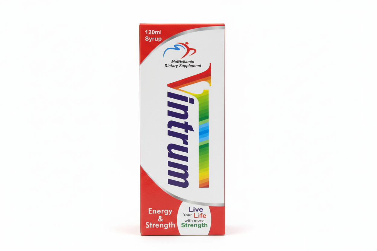 Vintrum Syrup 120ml | Multivitamin Dietary Supplement | Energy & Immunity Booster