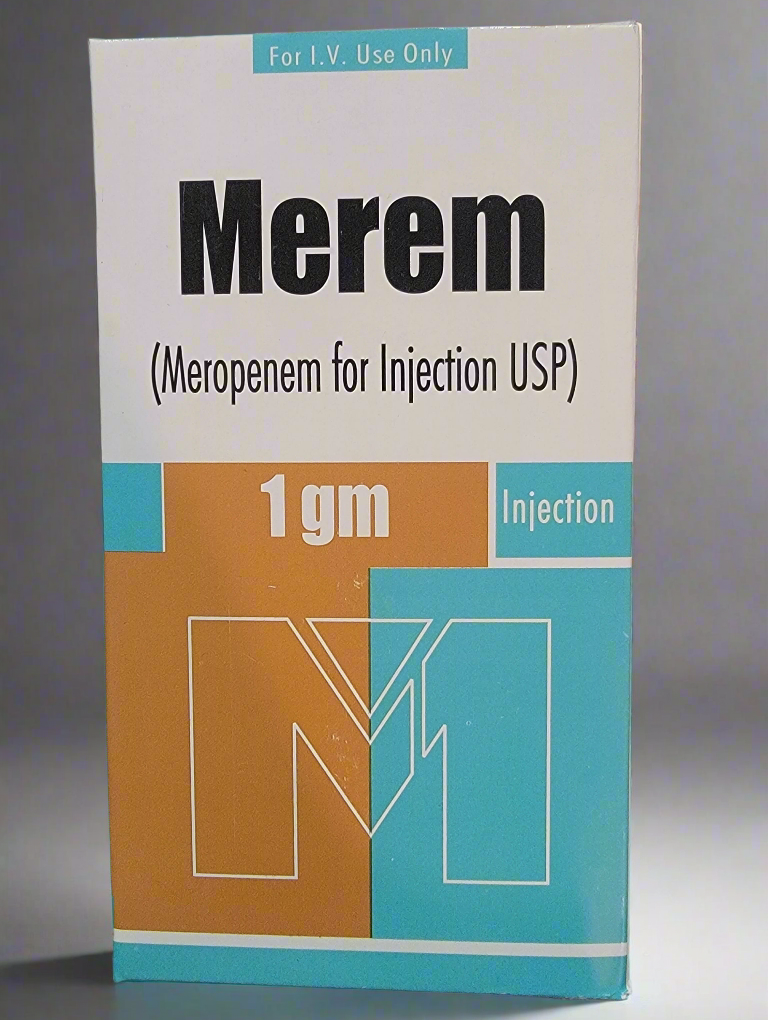 Merem 1g Injection i.v (Meropenem 1g) Broad-Spectrum Antibiotic | 1 Vial - Meropenem Injection Price in Pakistan