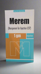 Merem 1g Injection i.v Meropenem 1g | Broad-Spectrum Antibiotic | 1 Vial